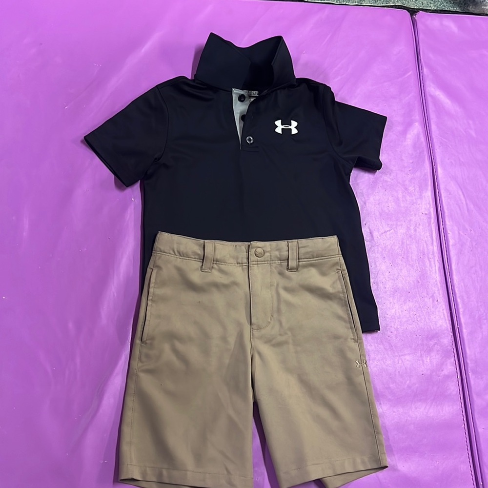 Under Armour youth golf clothes.
